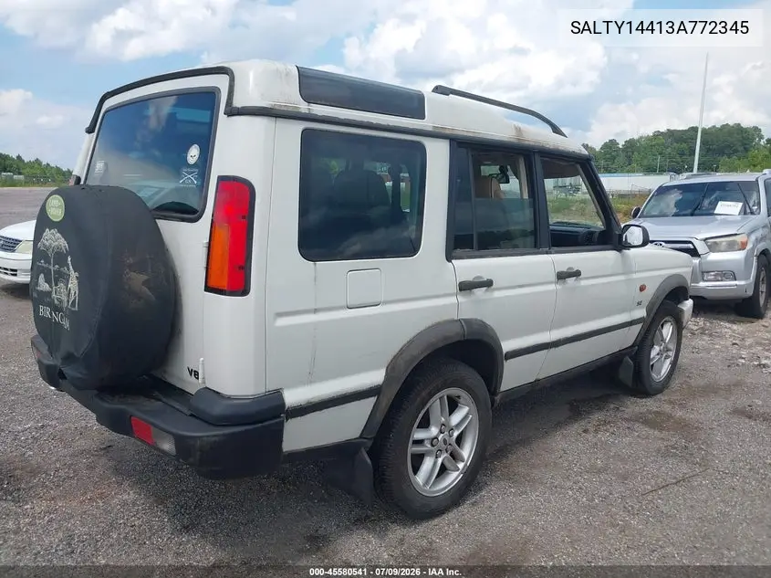 2003 Land Rover Discovery Se VIN: SALTY14413A772345 Lot: 45580541
