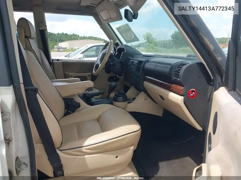 2003 Land Rover Discovery Se VIN: SALTY14413A772345 Lot: 45580541