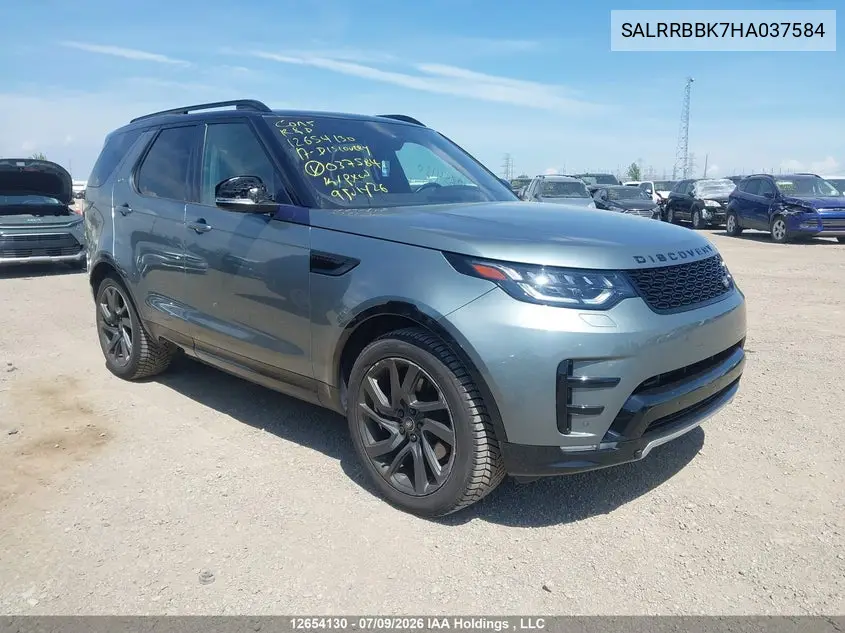 2017 Land Rover Discovery Hse VIN: SALRRBBK7HA037584 Lot: 12654130