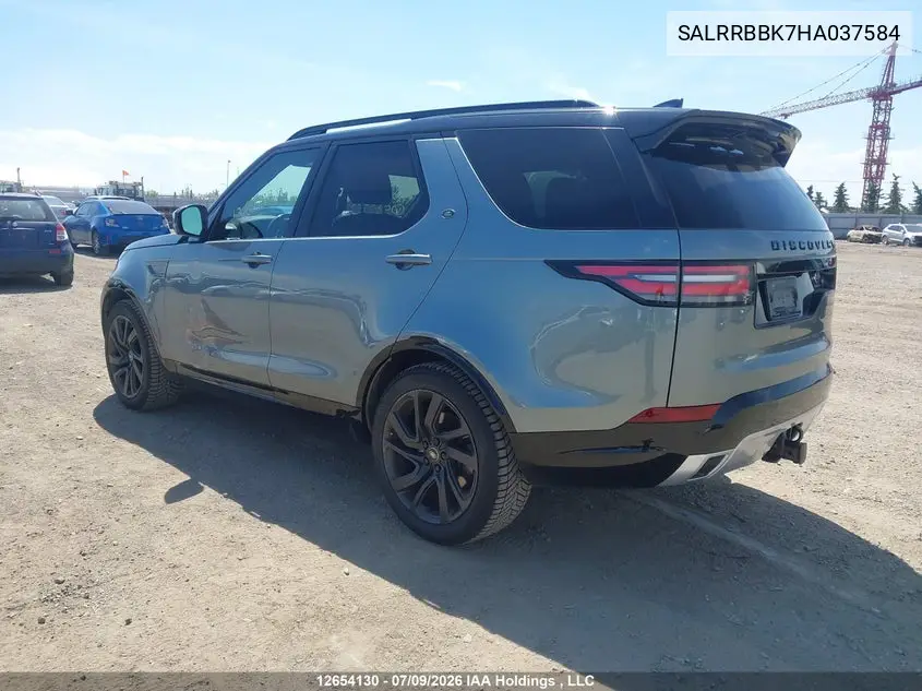 2017 Land Rover Discovery Hse VIN: SALRRBBK7HA037584 Lot: 12654130