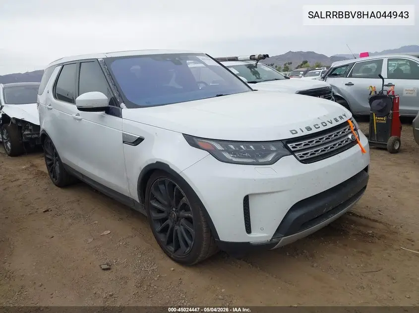 2017 Land Rover Discovery Hse VIN: SALRRBBV8HA044943 Lot: 45024447