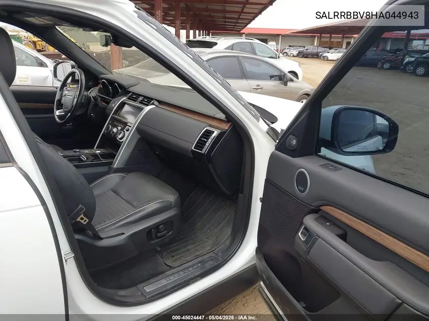2017 Land Rover Discovery Hse VIN: SALRRBBV8HA044943 Lot: 45024447