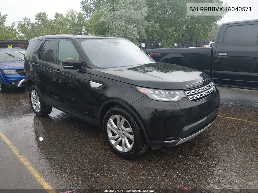 2017 Land Rover Discovery Hse VIN: SALRRBBVXHA040571 Lot: 45127881