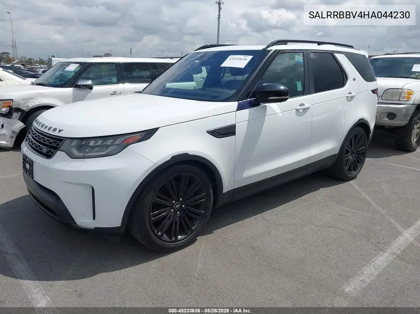 2017 Land Rover Discovery Hse VIN: SALRRBBV4HA044230 Lot: 45233636