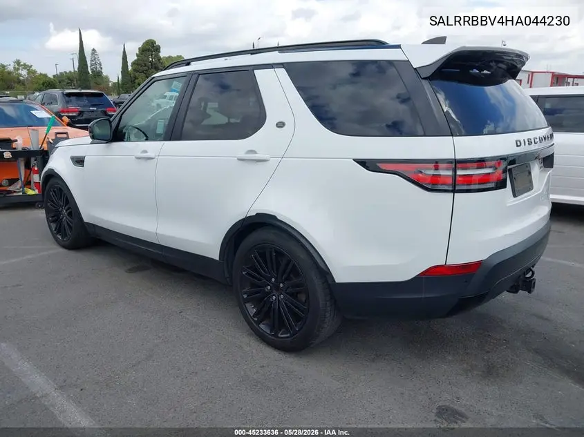 2017 Land Rover Discovery Hse VIN: SALRRBBV4HA044230 Lot: 45233636