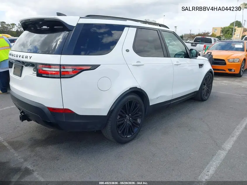 2017 Land Rover Discovery Hse VIN: SALRRBBV4HA044230 Lot: 45233636