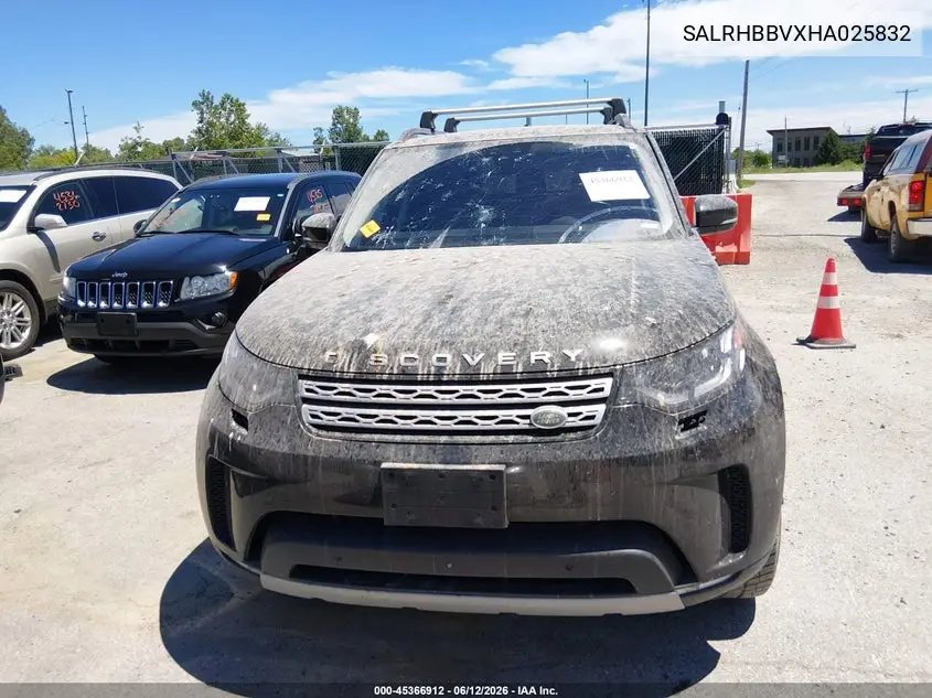 2017 Land Rover Discovery Hse Luxury VIN: SALRHBBVXHA025832 Lot: 45366912