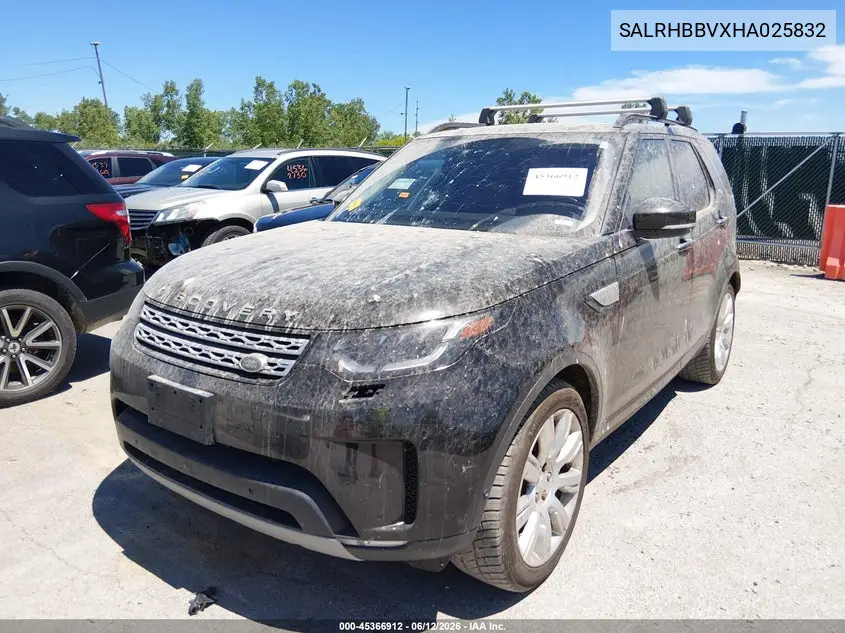 2017 Land Rover Discovery Hse Luxury VIN: SALRHBBVXHA025832 Lot: 45366912