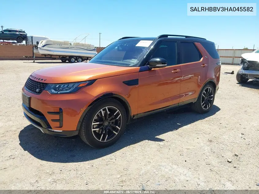 2017 Land Rover Discovery Hse Luxury VIN: SALRHBBV3HA045582 Lot: 45414272