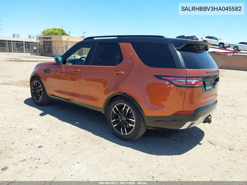 2017 Land Rover Discovery Hse Luxury VIN: SALRHBBV3HA045582 Lot: 45414272