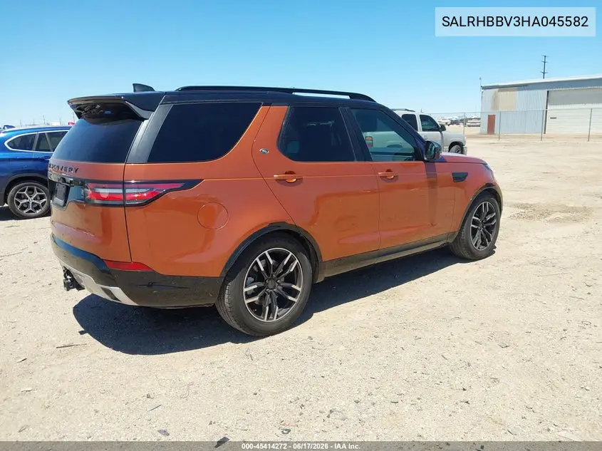 2017 Land Rover Discovery Hse Luxury VIN: SALRHBBV3HA045582 Lot: 45414272