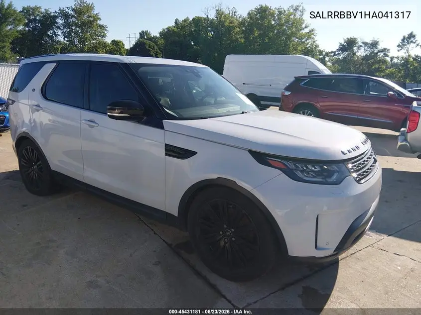 2017 Land Rover Discovery Hse VIN: SALRRBBV1HA041317 Lot: 45431181