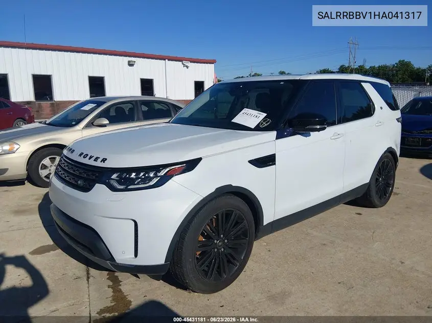 2017 Land Rover Discovery Hse VIN: SALRRBBV1HA041317 Lot: 45431181