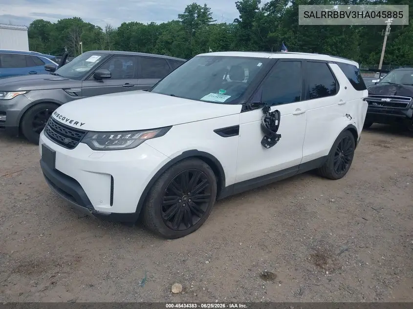 2017 Land Rover Discovery Hse VIN: SALRRBBV3HA045885 Lot: 45434383