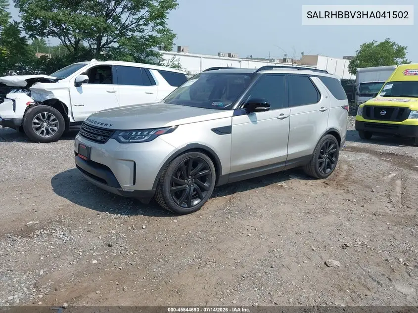 2017 Land Rover Discovery Hse Luxury VIN: SALRHBBV3HA041502 Lot: 45544693