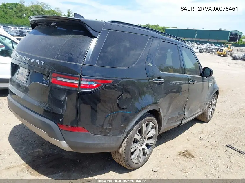 2018 Land Rover Discovery Hse Luxury VIN: SALRT2RVXJA078461 Lot: 45240830