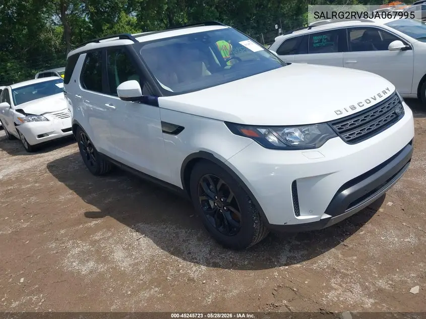 2018 Land Rover Discovery Se VIN: SALRG2RV8JA067995 Lot: 45245723