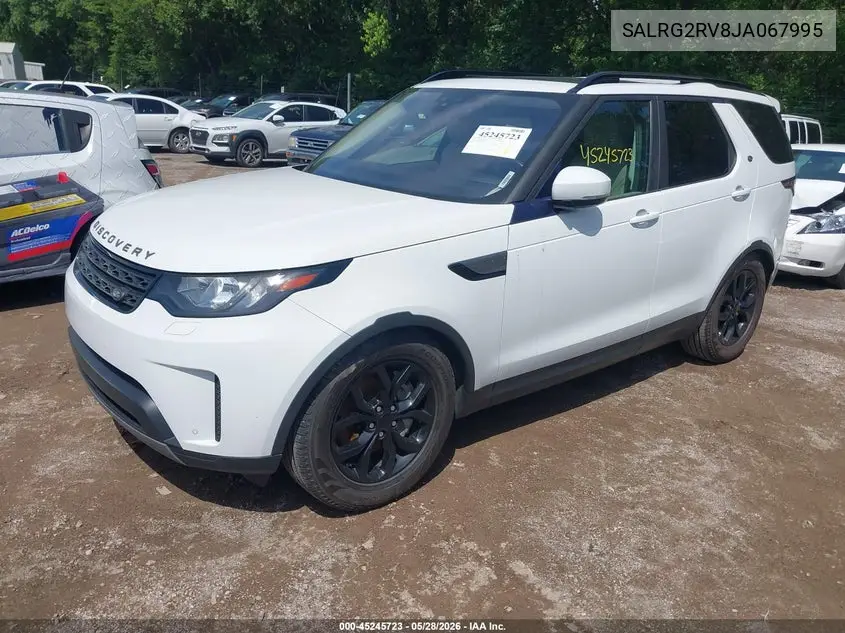 2018 Land Rover Discovery Se VIN: SALRG2RV8JA067995 Lot: 45245723