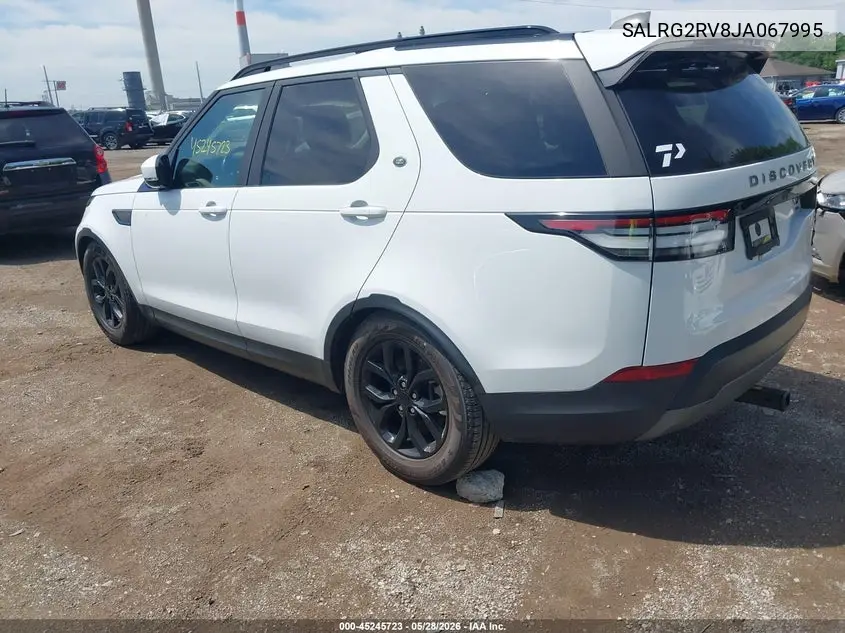 2018 Land Rover Discovery Se VIN: SALRG2RV8JA067995 Lot: 45245723