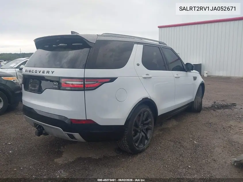 2018 Land Rover Discovery Hse Luxury VIN: SALRT2RV1JA052671 Lot: 45273461