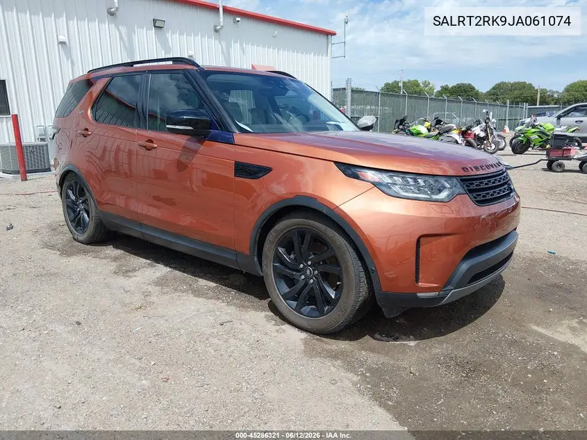 2018 Land Rover Discovery Hse Luxury VIN: SALRT2RK9JA061074 Lot: 45286321
