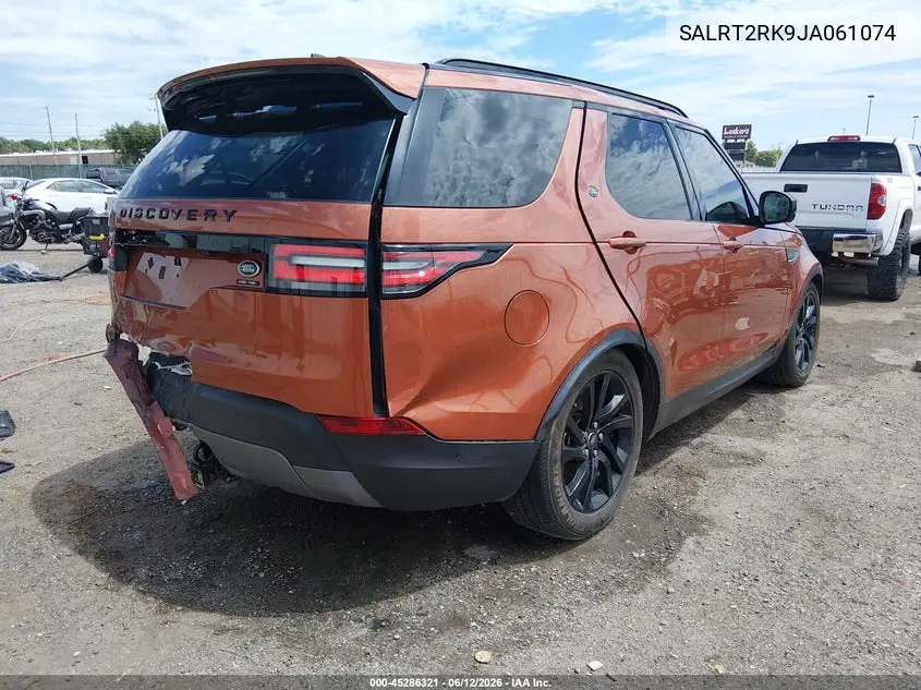 2018 Land Rover Discovery Hse Luxury VIN: SALRT2RK9JA061074 Lot: 45286321