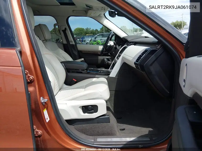 2018 Land Rover Discovery Hse Luxury VIN: SALRT2RK9JA061074 Lot: 45286321