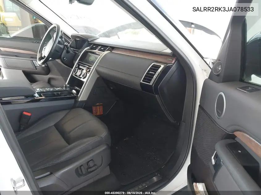 2018 Land Rover Discovery Hse VIN: SALRR2RK3JA078533 Lot: 45390279