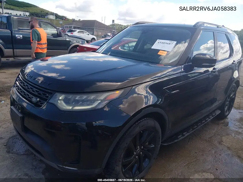 2018 Land Rover Discovery Hse VIN: SALRR2RV6JA058383 Lot: 45405687