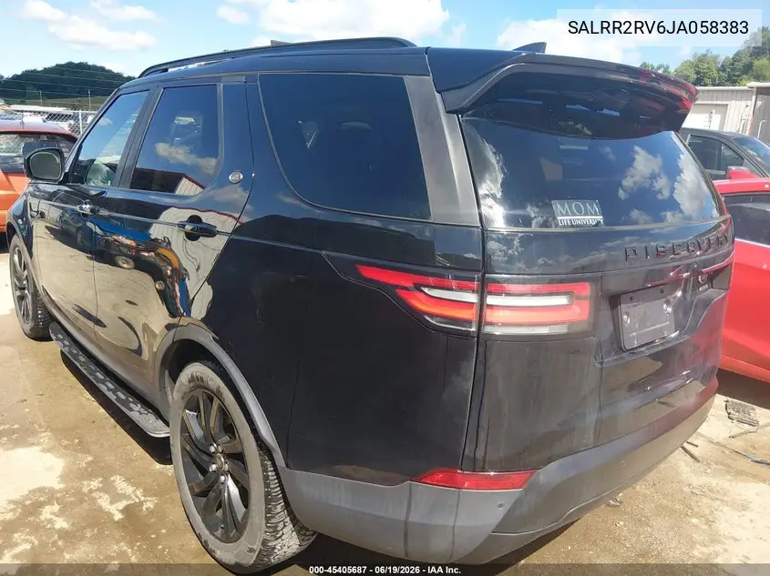 2018 Land Rover Discovery Hse VIN: SALRR2RV6JA058383 Lot: 45405687