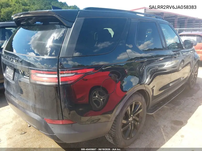 2018 Land Rover Discovery Hse VIN: SALRR2RV6JA058383 Lot: 45405687