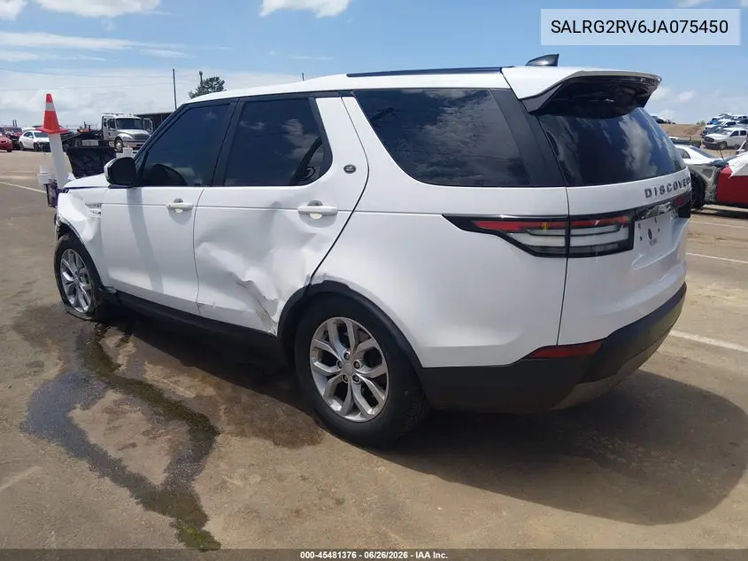 2018 Land Rover Discovery Se VIN: SALRG2RV6JA075450 Lot: 45481376
