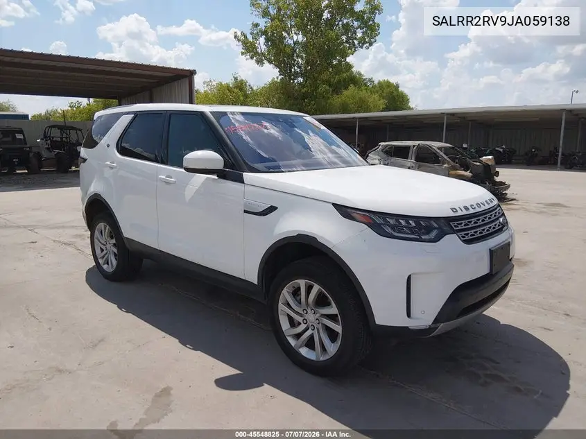 2018 Land Rover Discovery Hse VIN: SALRR2RV9JA059138 Lot: 45548825