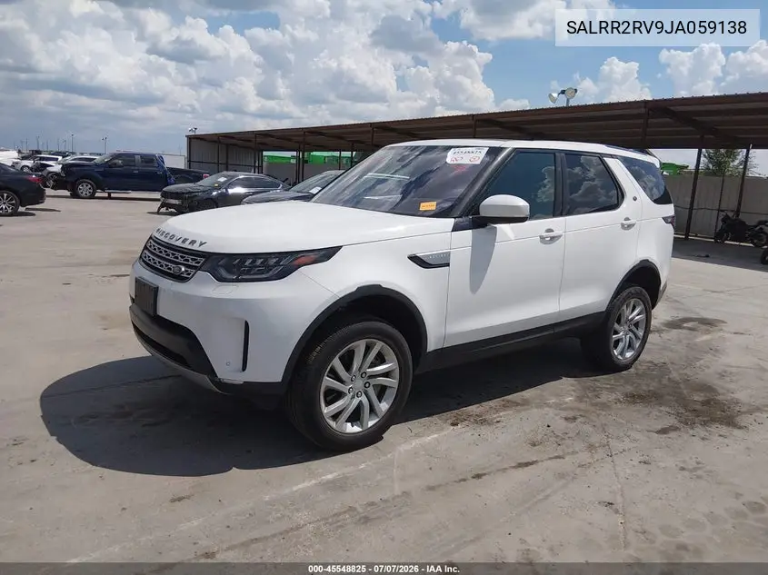 2018 Land Rover Discovery Hse VIN: SALRR2RV9JA059138 Lot: 45548825