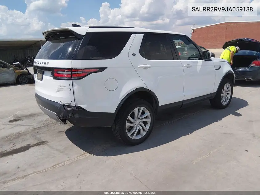2018 Land Rover Discovery Hse VIN: SALRR2RV9JA059138 Lot: 45548825