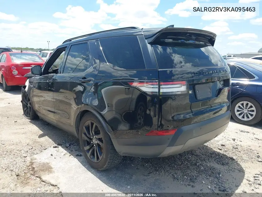 2019 Land Rover Discovery Se VIN: SALRG2RV3KA095463 Lot: 45079530