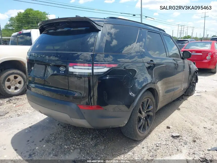 2019 Land Rover Discovery Se VIN: SALRG2RV3KA095463 Lot: 45079530