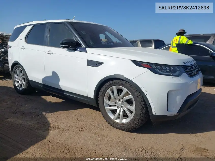2019 Land Rover Discovery Hse VIN: SALRR2RV8K2412898 Lot: 45146377