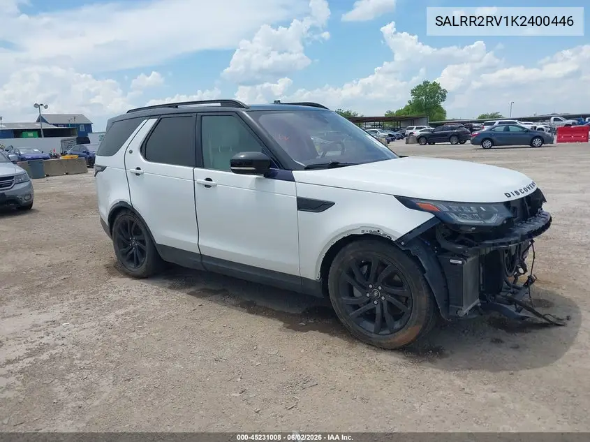 2019 Land Rover Discovery Hse VIN: SALRR2RV1K2400446 Lot: 45231008