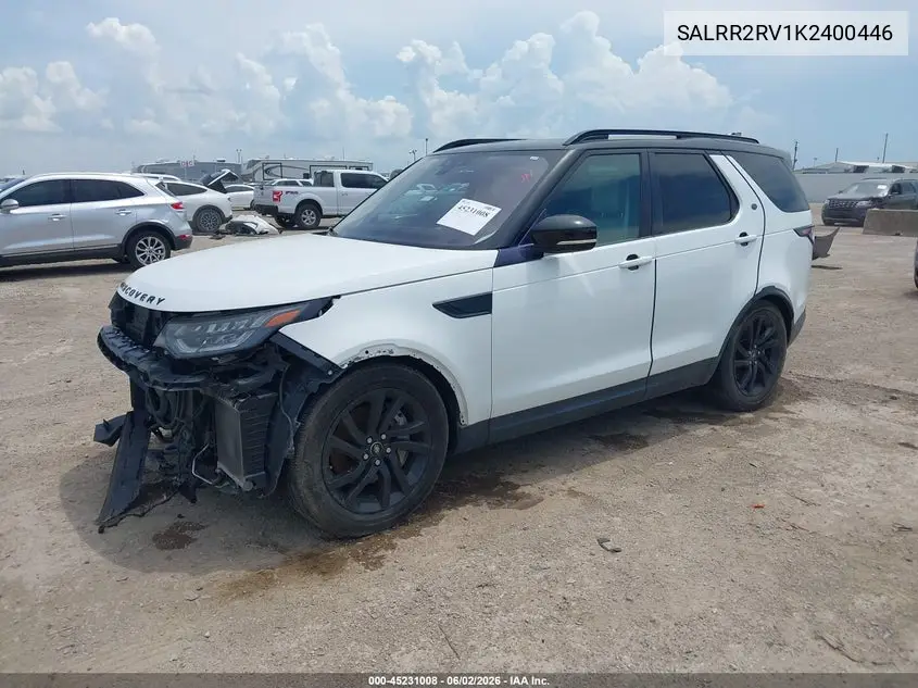 2019 Land Rover Discovery Hse VIN: SALRR2RV1K2400446 Lot: 45231008