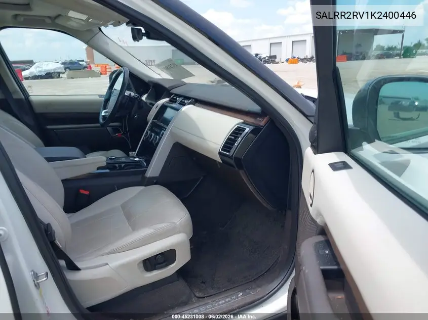 2019 Land Rover Discovery Hse VIN: SALRR2RV1K2400446 Lot: 45231008