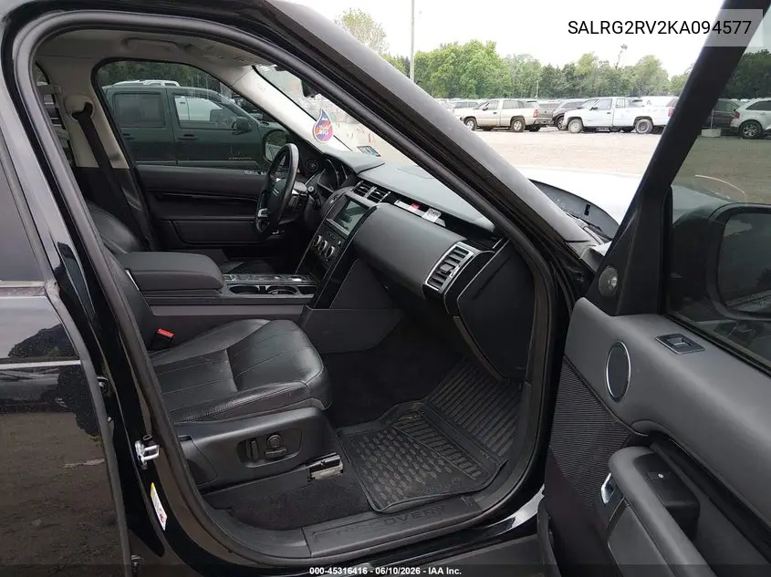 2019 Land Rover Discovery Se VIN: SALRG2RV2KA094577 Lot: 45316416