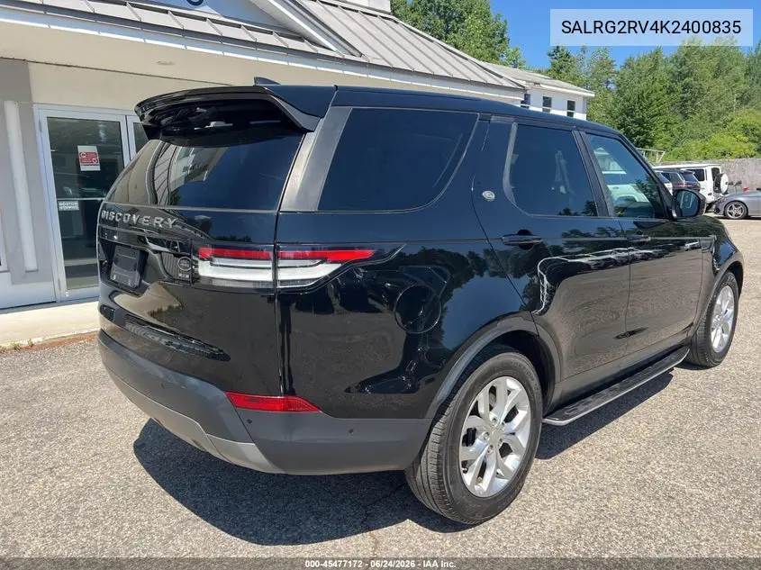 2019 Land Rover Discovery Se VIN: SALRG2RV4K2400835 Lot: 45477172