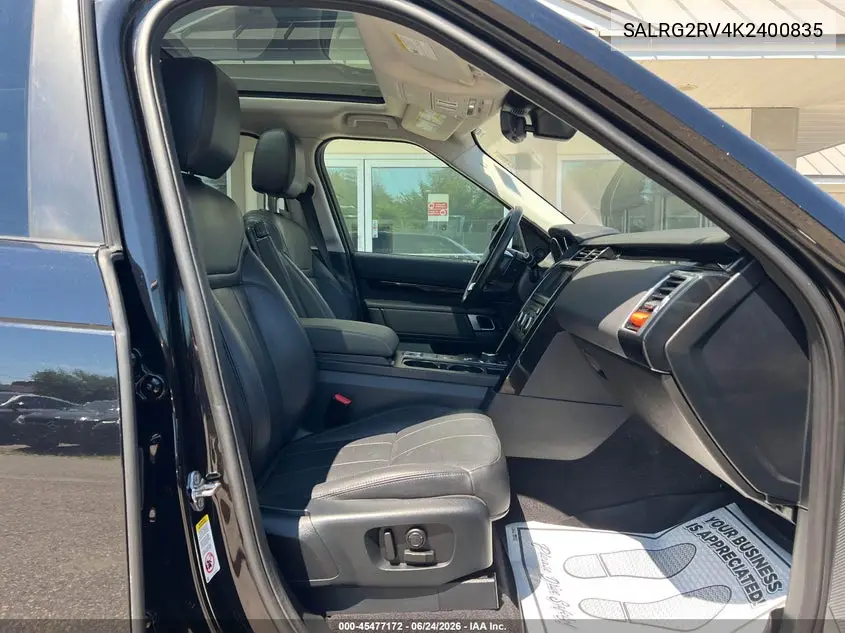 2019 Land Rover Discovery Se VIN: SALRG2RV4K2400835 Lot: 45477172