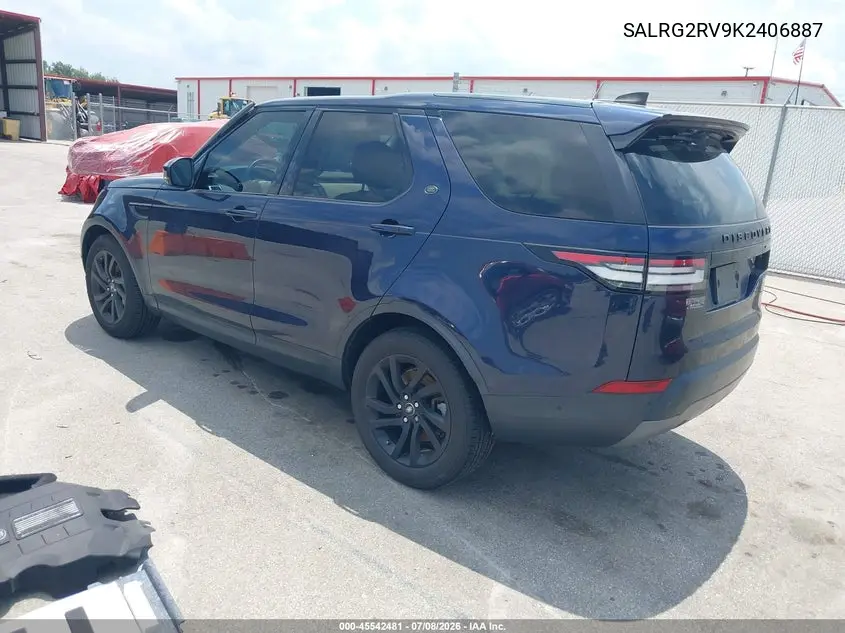 2019 Land Rover Discovery Se VIN: SALRG2RV9K2406887 Lot: 45542481