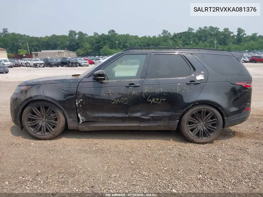 2019 Land Rover Discovery Hse Luxury VIN: SALRT2RVXKA081376 Lot: 45636438
