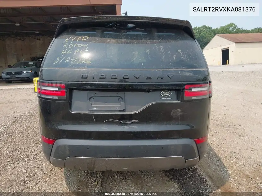 2019 Land Rover Discovery Hse Luxury VIN: SALRT2RVXKA081376 Lot: 45636438