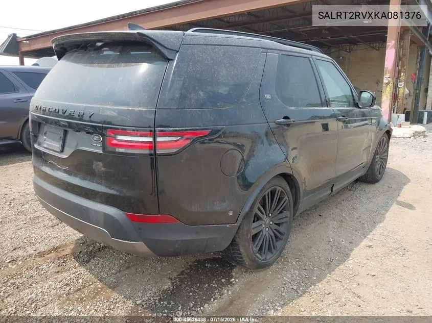 2019 Land Rover Discovery Hse Luxury VIN: SALRT2RVXKA081376 Lot: 45636438