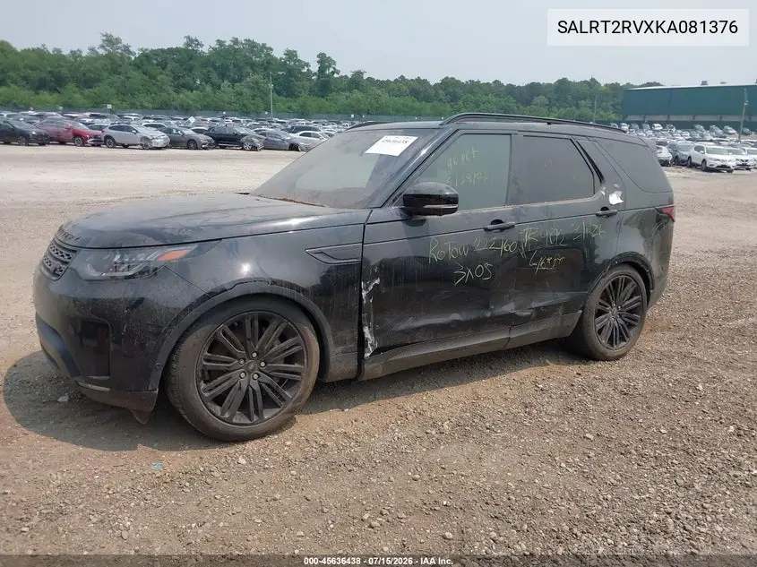 2019 Land Rover Discovery Hse Luxury VIN: SALRT2RVXKA081376 Lot: 45636438