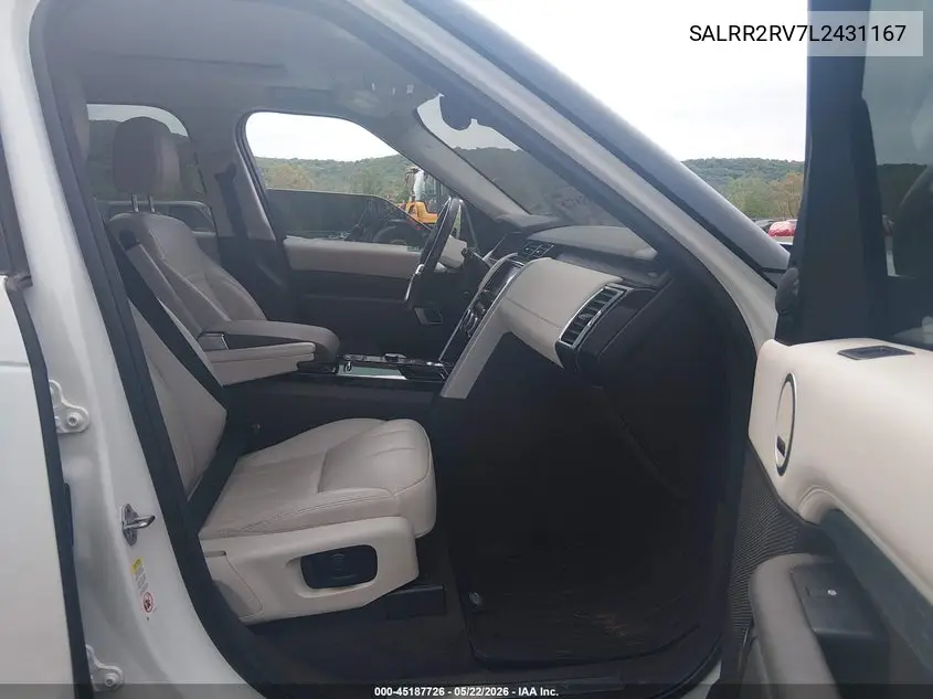 2020 Land Rover Discovery Hse VIN: SALRR2RV7L2431167 Lot: 45187726